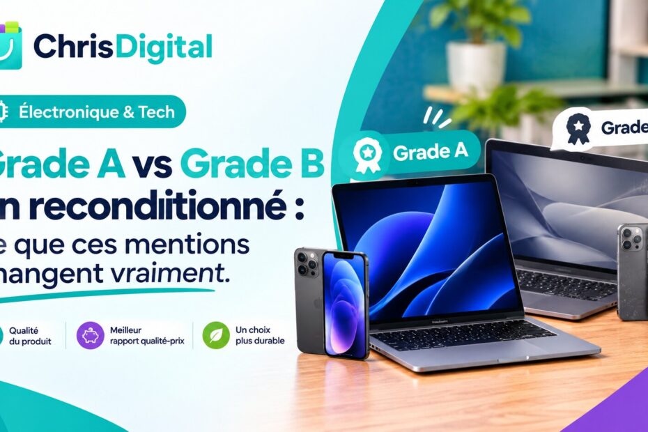 Grade A vs Grade B en reconditionné : ce que ces mentions changent vraiment