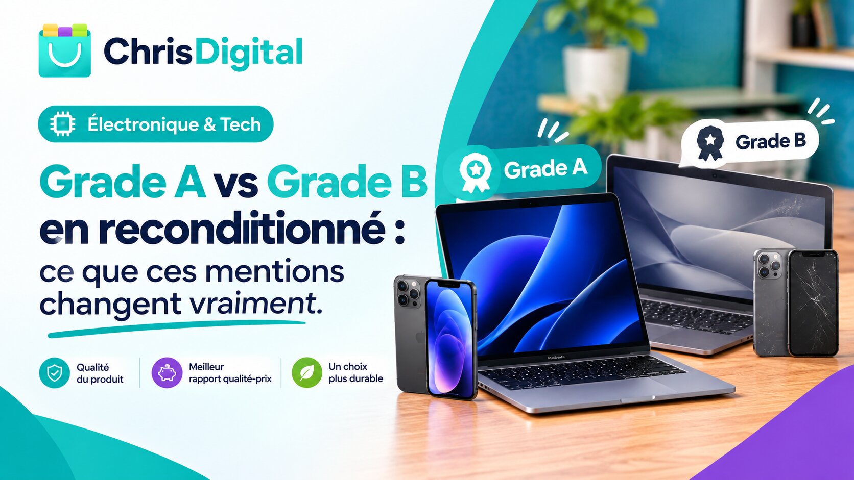 Grade A vs Grade B en reconditionné : ce que ces mentions changent vraiment