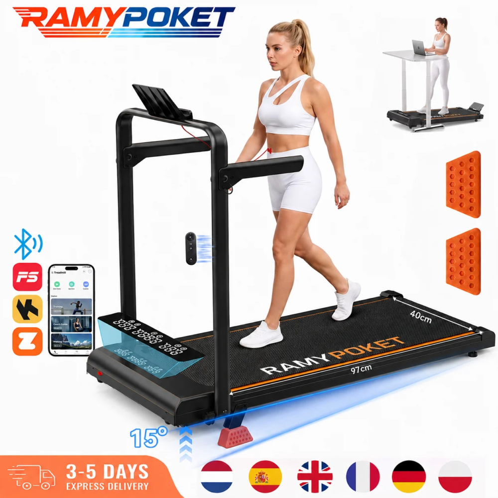 Tapis de marche pliable inclinable 12 km/h